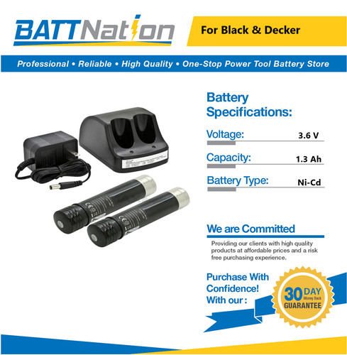 3ah nicd battery - 2x,